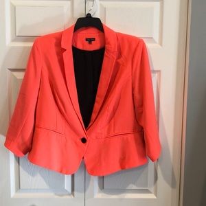 City Chic Neon Coral Blazer-Medium